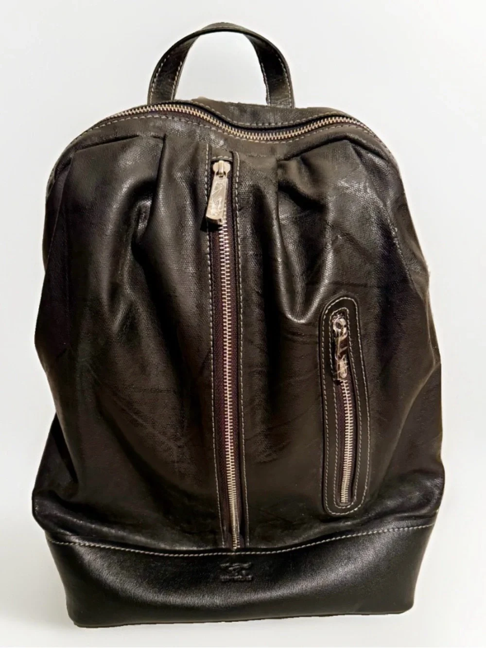 Septwolves Genuine Leather Waterproof Backpack 22x12x6